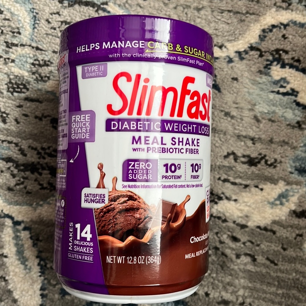 SlimFast Diabetic weight loss shake mix 4 canisters.